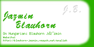 jazmin blauhorn business card